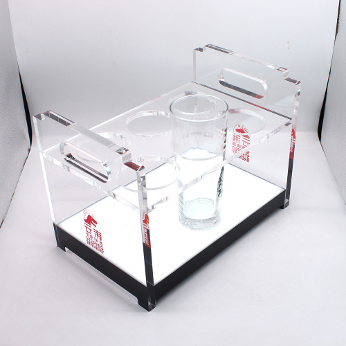 Transparent acrylic wine bottle storage display rack