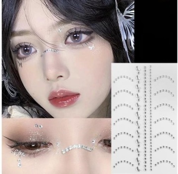 Trucco personalizzato Rhinestone Diamante Heart Crystal Face Adesivo per ragazze