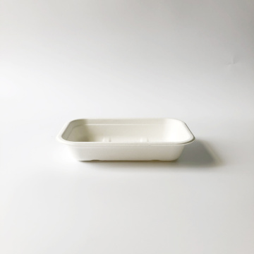 Contenitore bagasse da 450 ml con coperchio dell&#39;ala