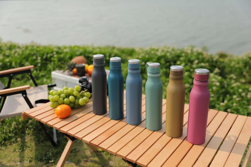 500ml Rubber Stainless Steel Portable Carrying Bottle