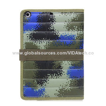 Water Transfer Offset Printing Camouflage Pattern Nylon PU Leather Case for iPad mini 2