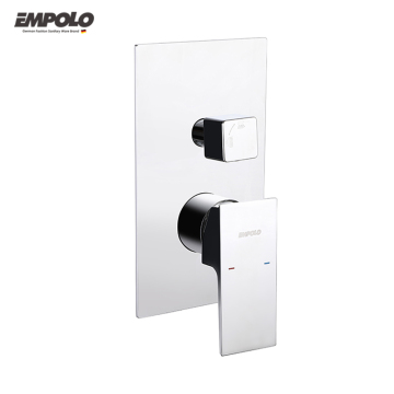 Brass Single Handle Bathroom Shower Valve with Square Shape Watermark Mixer