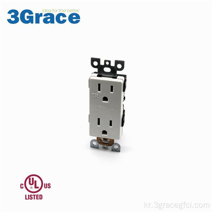 15 Amp Aspire Duplex Recebertacle, 변조 저항성, 흰색