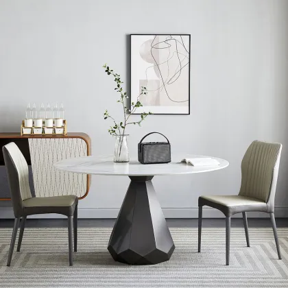 Luxury dining room marble stone top dining table