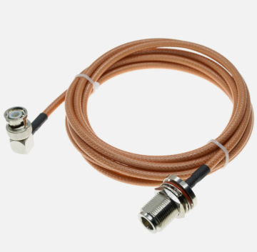 RG142 Cable N Female to BNC Male Right Angle RF Coaxial Jumper Adapter