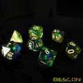 Bescon New Moonstone Dice Azure Stone, Polyhedral Dice Set of 7