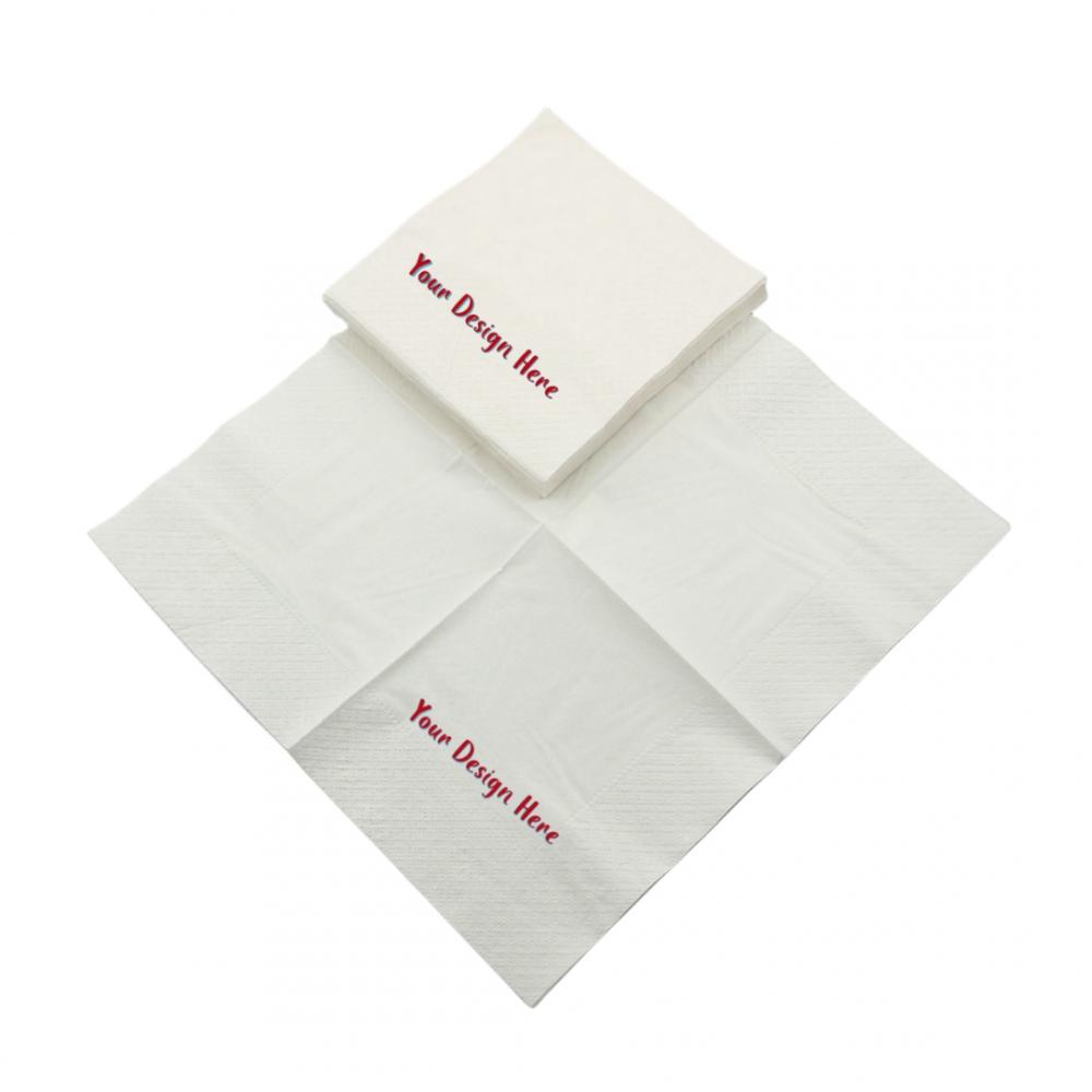 Passen Sie 1/4 -Faltpapier -Serviette mit Logo an