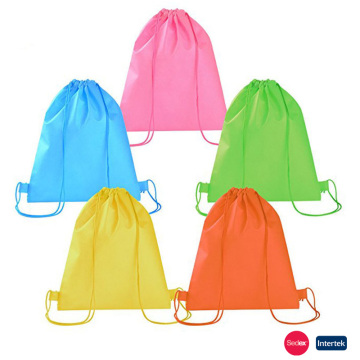 Plastic cute drawstring promotional backpack bag wholesale