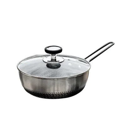 Suitable For All Stove Top No-stick Honeycomb Fry pan Stainless Steel frying wok pan