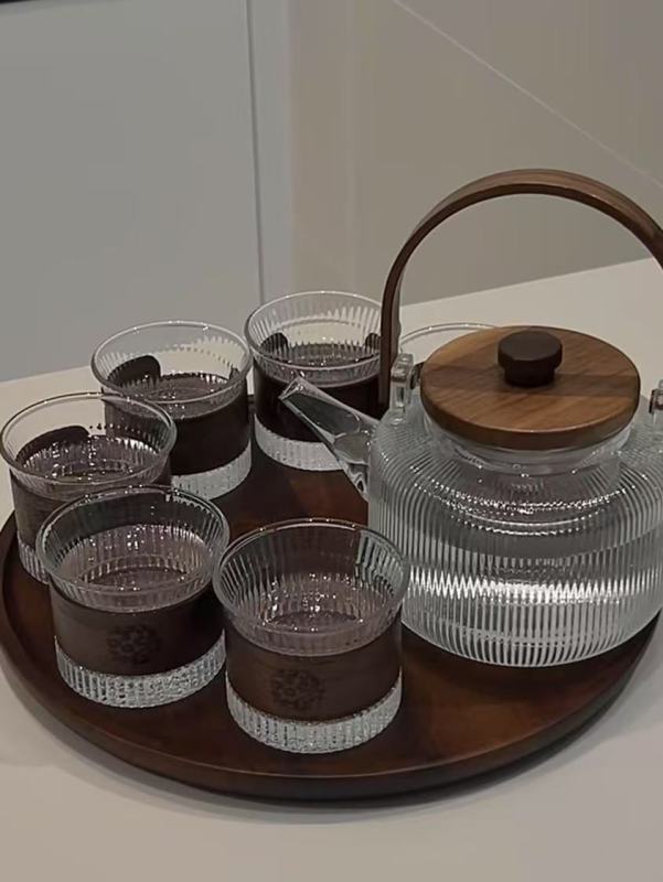 Heat-Resistant Glass Tea Cup with Transparent Design