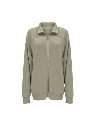 Ladies' grey green casual sports jacket