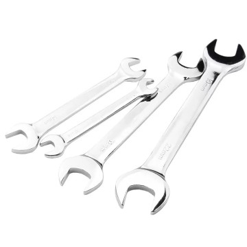 修理プロジェクトのための高品質のマルチサイズのOEMポリッシュクロムダブルオープンエンドレンチスパナ