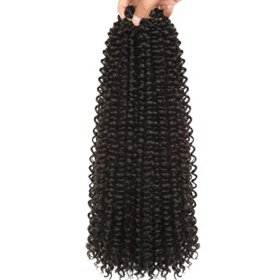 Wholesale Synthetic Crochet Braid Pre Twist Hair Extensions 18/24 inch Prelooped Long Soft Water Wave Ombre Passion Twist Hair