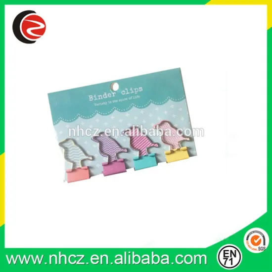 Bird Shaped Binder Clips Card Set