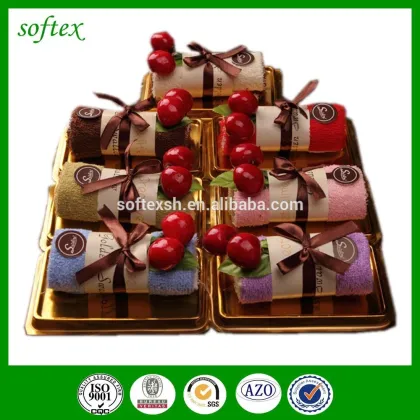 Promotional gifts Swiss roll cake towel promotional gifts towel cake
