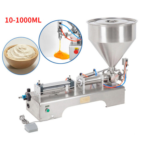 10-1000ML Electric Pneumatic Single Head Paste Filling Machine Bee Toothpaste Sauce Skin Care Product Filling Machine
