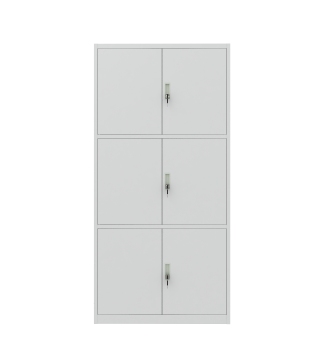 Metal Office Three-Section File Cabinet with Lock