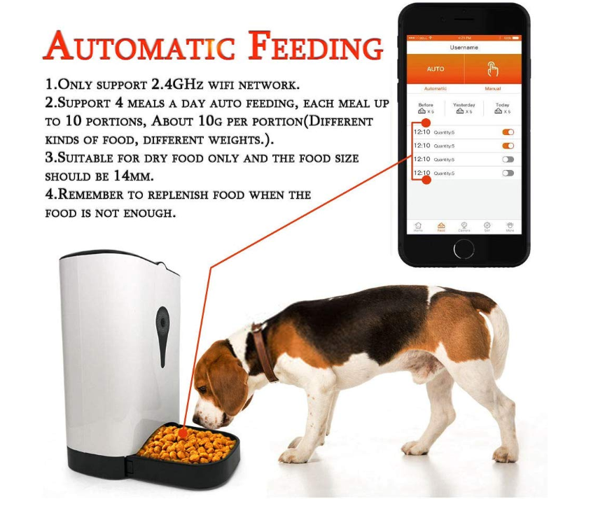 Wi-Fi Smart Pet Feed Automatic