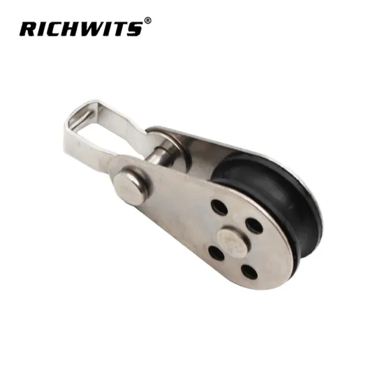 25mm Stainless Steel 316 Hardware Rigging wire rope block tensioner nylon pulley