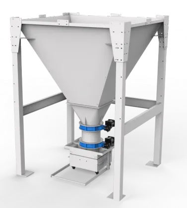 Dust collector locks air and unloads dust