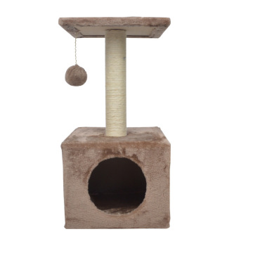 Gray Pet Furniture Cat Tree Climbing Frame Scratcher Wood Components House