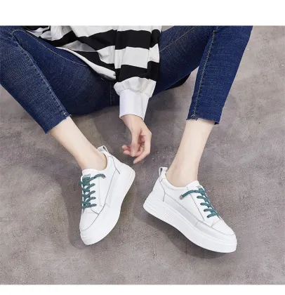 2021 thick bottom white all-match soft lady shoes