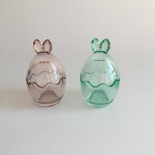 Tarros de vidrio para huevos de conejito del día de Pascua