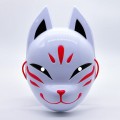 Máscara de cosplay facial japonesa de raposa branca