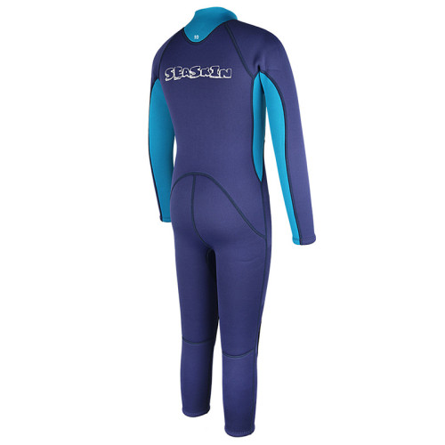 Seaskin Long Sleeves One Piece Kids Neoprene Wetsuits