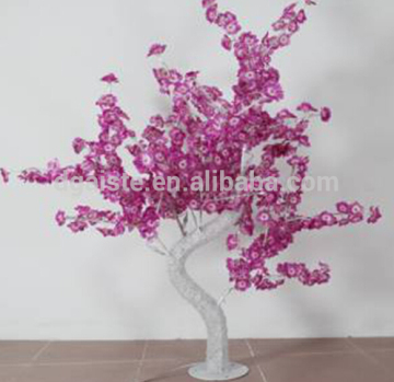 Home garden decorative 150cm Height outdoor artificial pink with red flashing LED solar lighted up trees EDS06 1414