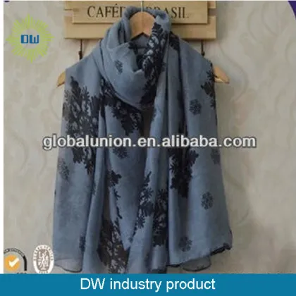 Wholesale fashion pashmina scarf lady snow printed scarf