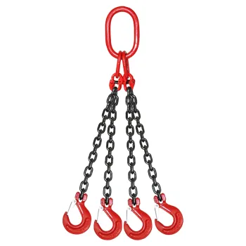 G80 Adjustable Chain Sling for Cargo Lifting - Single/Two/Three/Four Legs