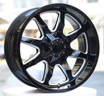20‑Inch Gloss Black Rim with Milled Edge & Lettering