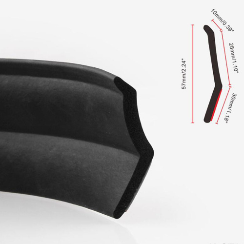 Black Front Bumper Rubber Protector Car bumper rubber strip car lip splitter protector Supplier