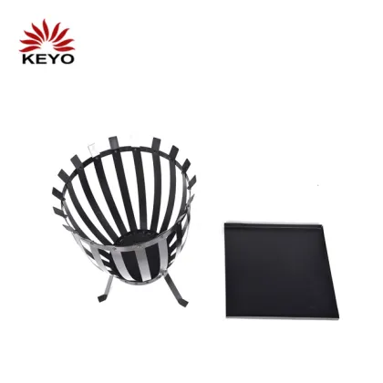 Outdoor Garden Black Wood Burner Fire Pit Patio Basket Fire Pit