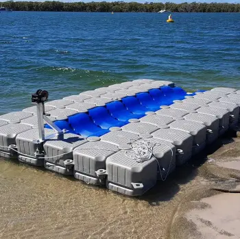 Water Jet Ski Dock: Floating Raft with Ladder for Outdoor Swimming