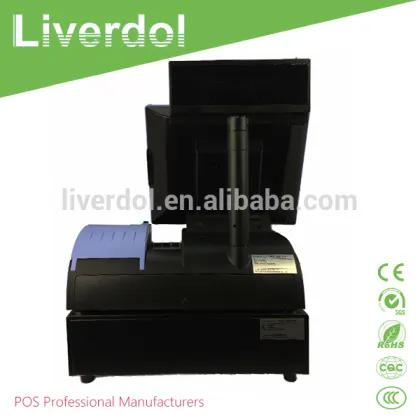 Pos System Cashier Machine with 12 inch Touch Monitor