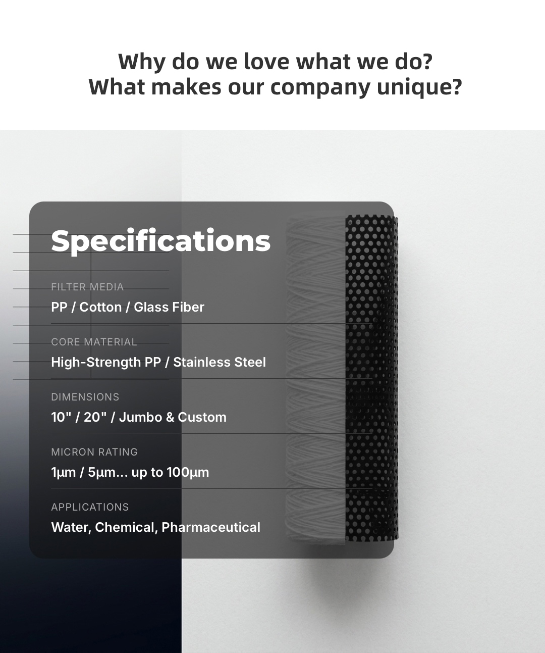 10.String Wound Depth Filter Cartridge Detail Page