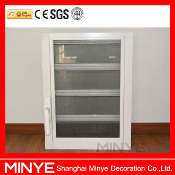 2014 New design aluminum glass shutter window with fly screen