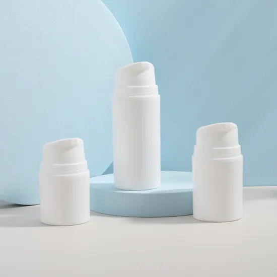 30ml 50ml 100ml White Cosmetic Airless Pump Bottles
