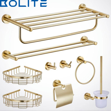 Luxury Gold Bathroom Accessories Set for Hotel and Apartment Projects