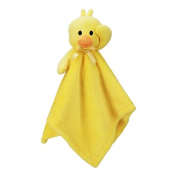Customizable Baby Snuggle Comforter: Personalized Stuffed Plush Animal Toy and Lovey Duck Security Blanket for Newborns