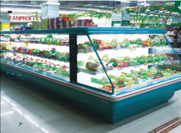 Multi Deck Case Display Refrigerater Cabinet Of Fruit And Vegetable For Supermarket
