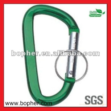 mini aluminum carabiner key chain lanyard