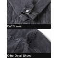 Popular Mens Jeans Jacket Black Factory Custom