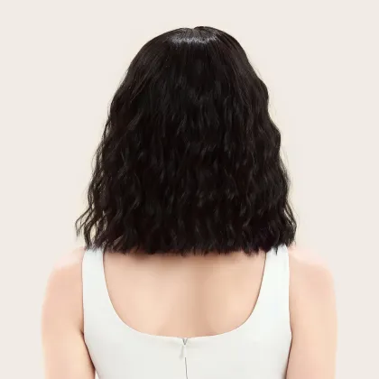 Rebecca Bangs Bob Short Curly Heat Resistant Wig Fashion Style Chemical Fiber Wig Loose Hair Lace Fron for men hair growth spray