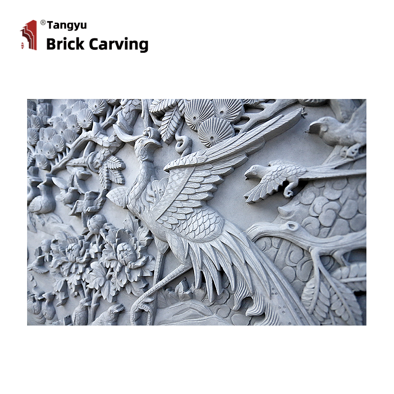 Garden wall mural relief