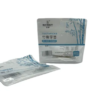 Stand up zipper bag clear window plastic bag for dental floss pick packaging bag