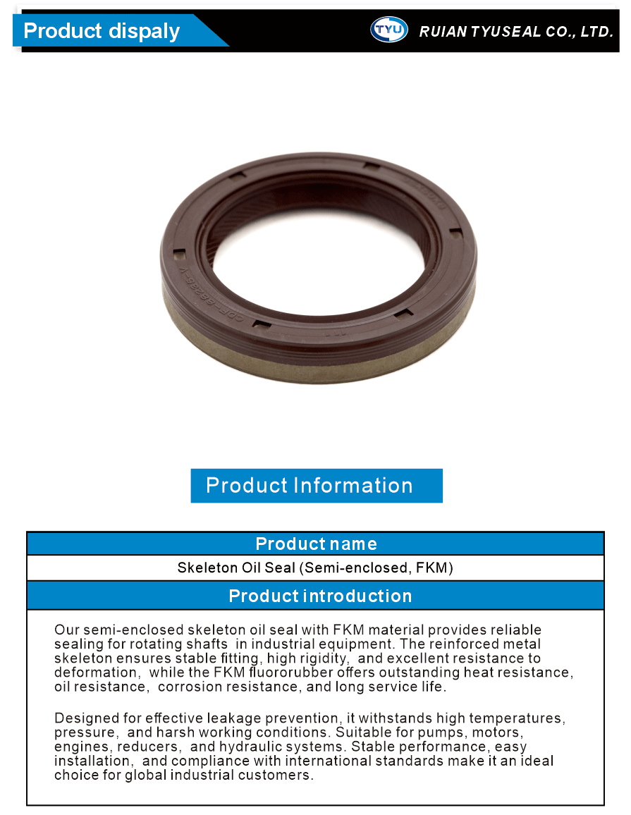 Semi enclosed oil seal outer circle