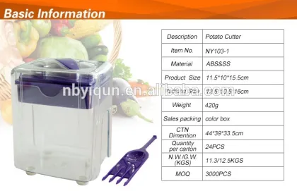 Different shapes Manual Compac tegetable /fruit / Potato Chip Cutter